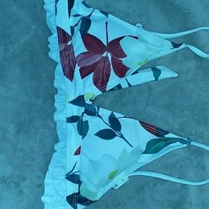 White Floral 2 Piece Swimsuit